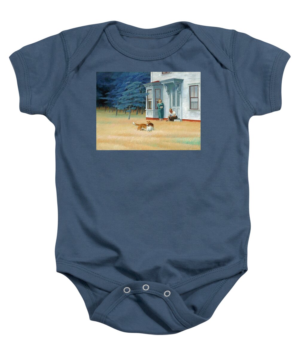 Edward Hopper Baby Onesie featuring the painting Cape Cod Evening #3 by Edward Hopper
