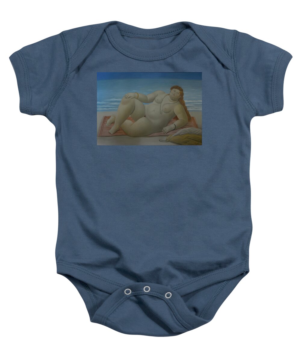 Bogota Baby Onesie featuring the digital art Bogota Museo Botero #36 by Carol Ailles