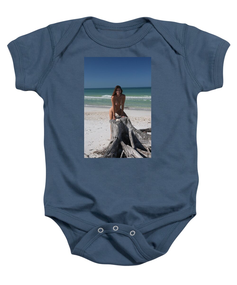 Lucky Cole Everglades Photography Baby Onesie featuring the photograph Beach Girl #4 by Lucky Cole