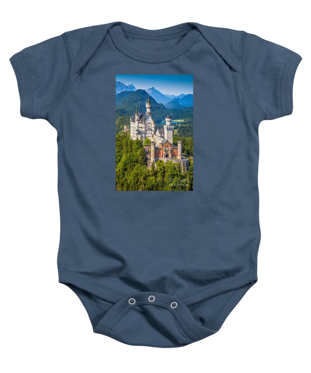 Alps Baby Onesie featuring the photograph Neuschwanstein Fairytale Castle #4 by JR Photography