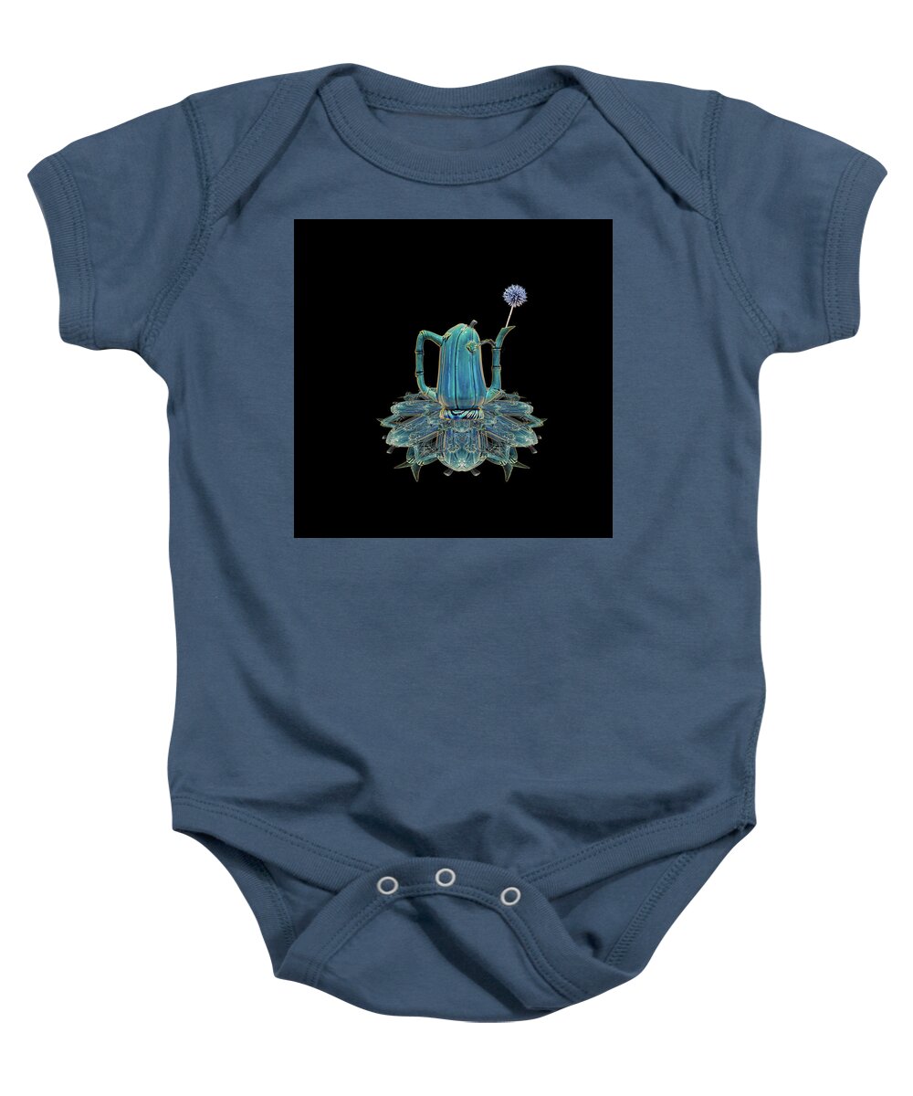 Teapot Baby Onesie featuring the photograph 4720 by Peter Holme III