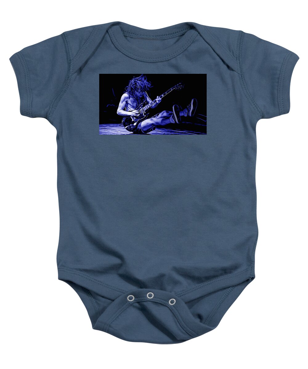 Acdc Baby Onesie featuring the mixed media ACDC Collection #2 by Marvin Blaine