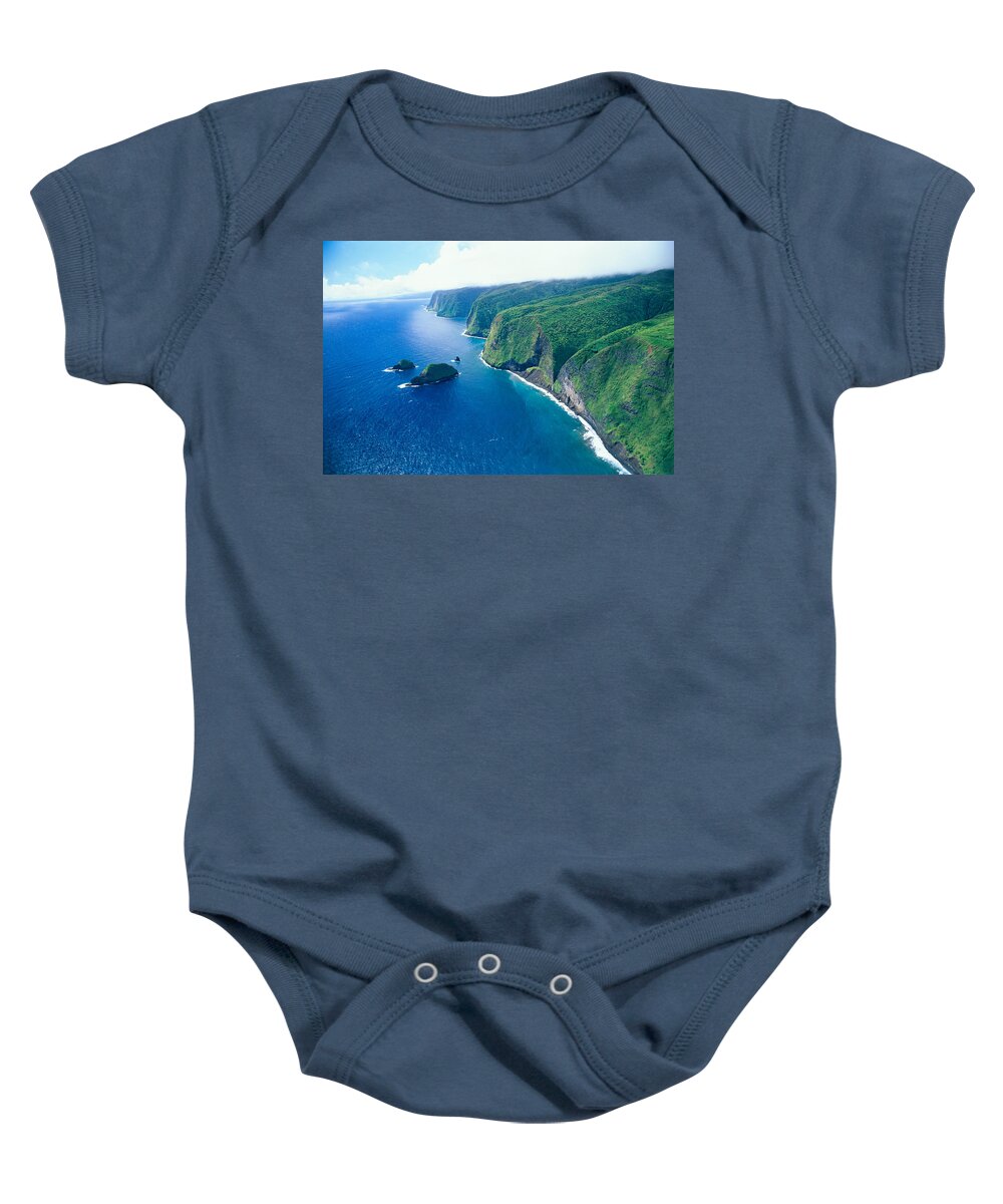 Aerial Baby Onesie featuring the photograph Aerial Of North Shore by Peter French - Printscapes