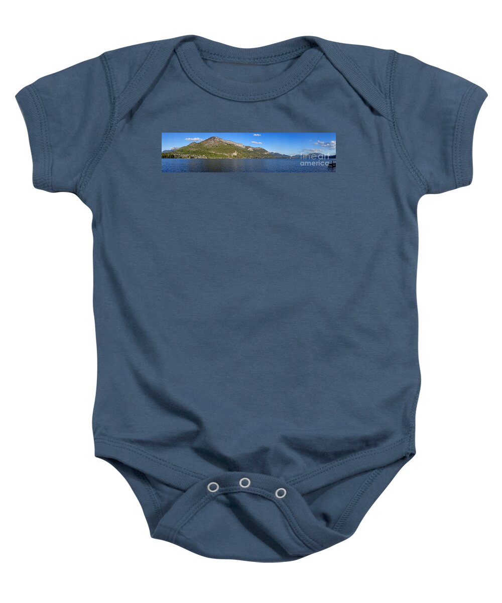 Annecy Baby Onesie featuring the photograph Annecy Lake Panorama by Olivier Le Queinec