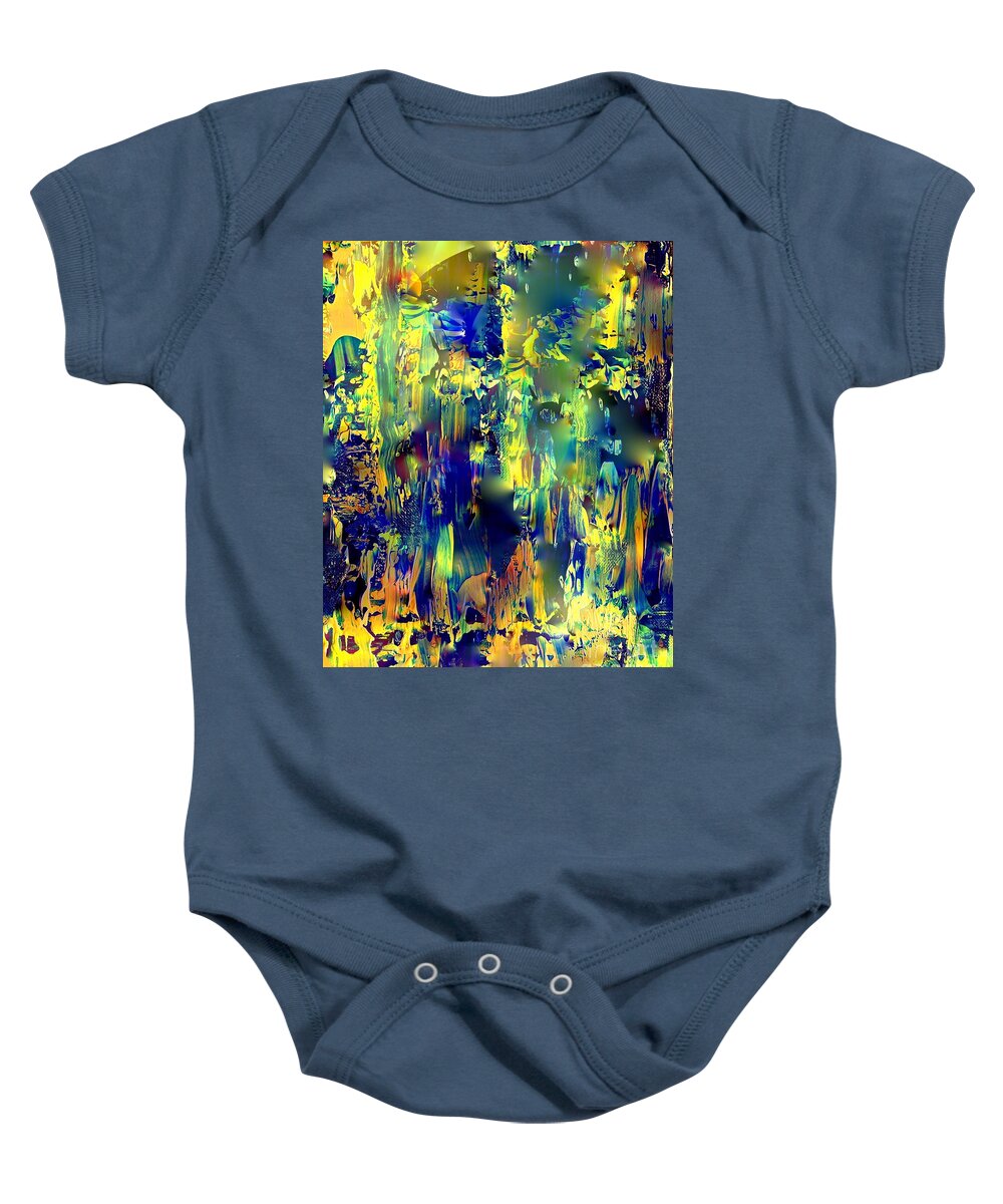 Painting-abstract Acrylic Baby Onesie featuring the mixed media Anticipation by Catalina Walker