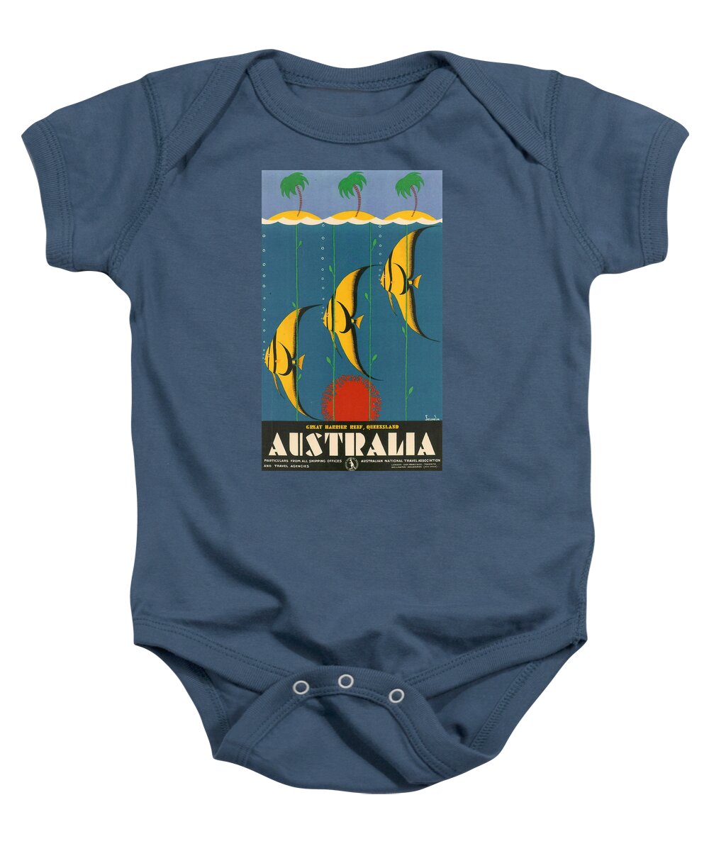 Australia Baby Onesie featuring the digital art Australia by Georgia Clare