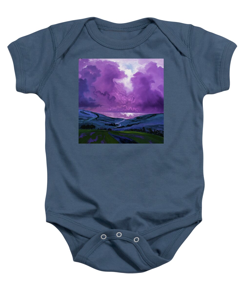 Landscape Baby Onesie featuring the painting Bigness by Gregg Caudell