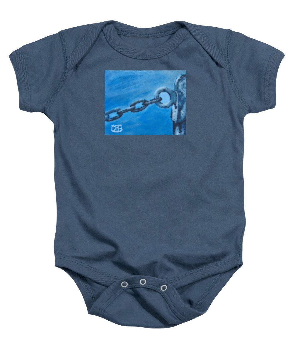 Chain Baby Onesie featuring the digital art Chained 2 by David Bigelow