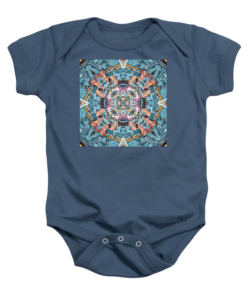 City Baby Onesie featuring the photograph City In A Circle by Phil Perkins