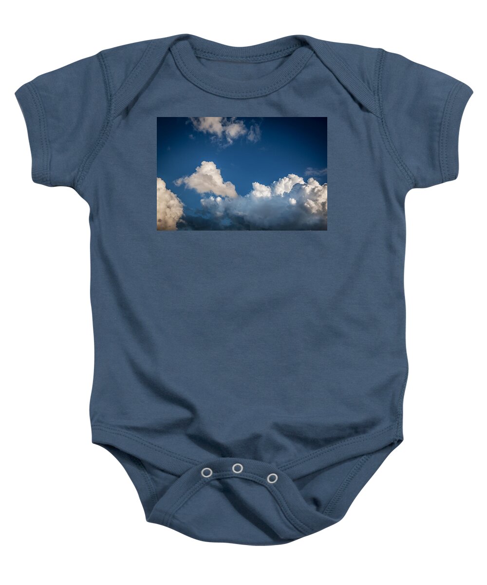 Clouds Baby Onesie featuring the photograph Clouds Stratocumulus Blue Sky Painted 13 by Rich Franco