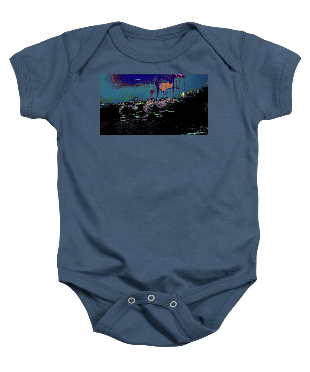 Find U'r Love Found Baby Onesie featuring the photograph Dragon Dances To The Night Skie Color Filing System by Kenneth James