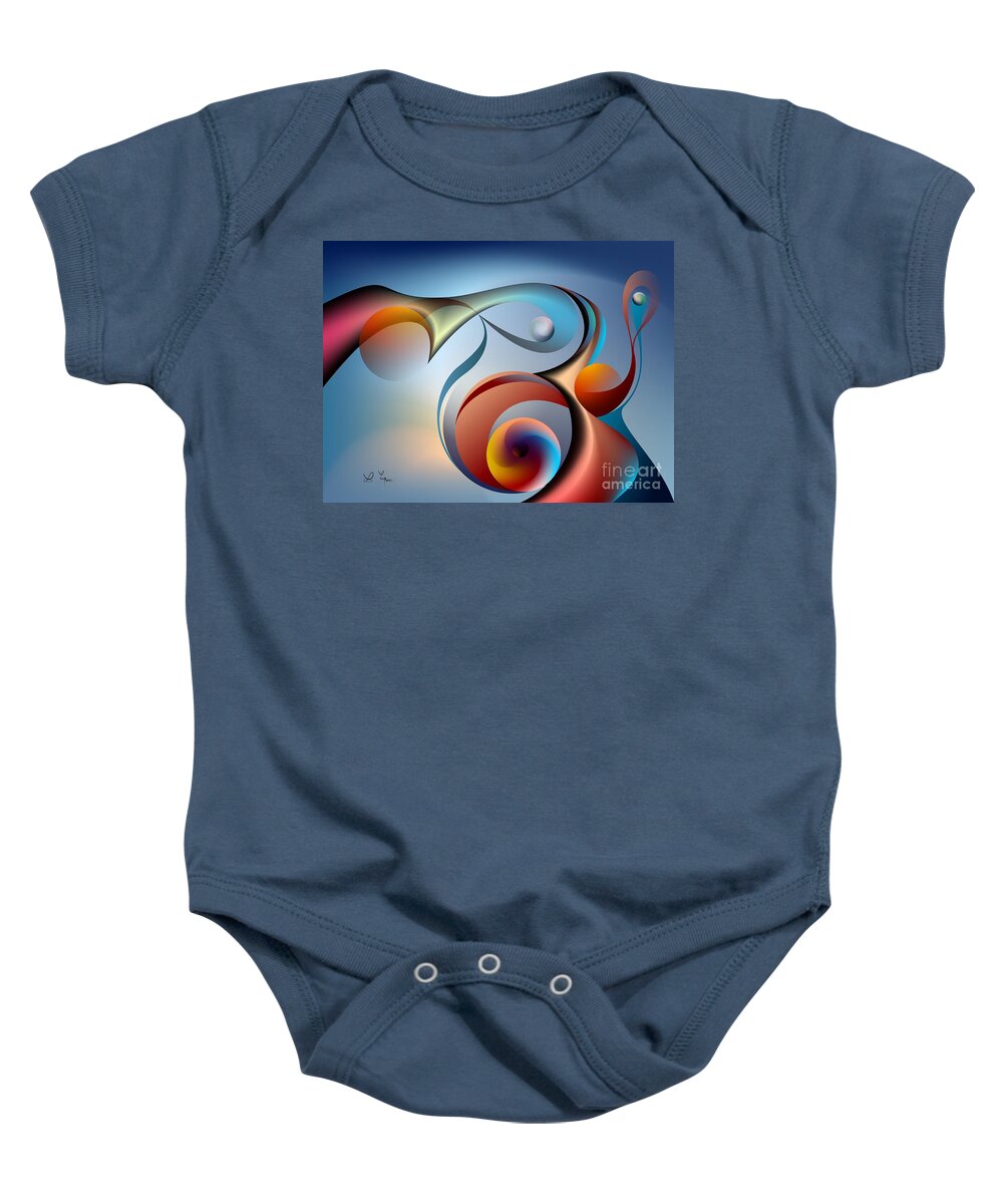 Eternal Movement Baby Onesie featuring the digital art Eternal Movement - Wrapping by Leo Symon