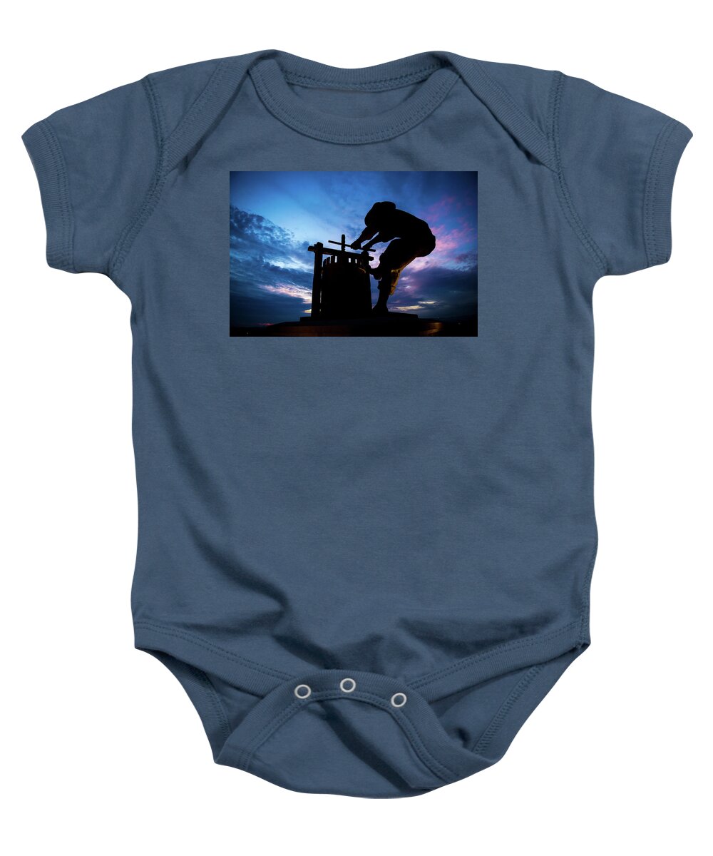 Napa Valley Baby Onesie featuring the photograph Grape Crusher by Aileen Savage