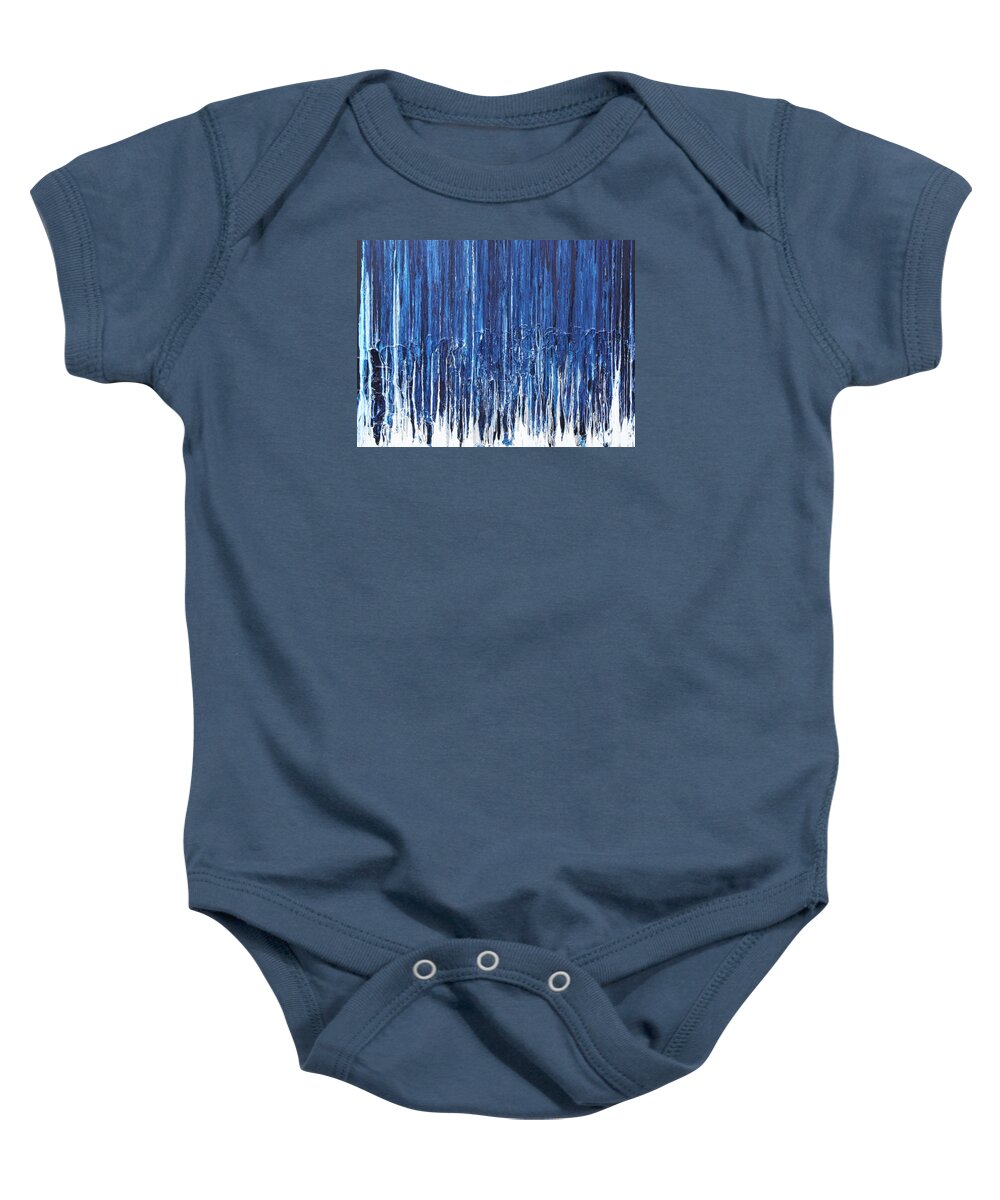 Fusionart Baby Onesie featuring the painting Indigo Soul by Ralph White
