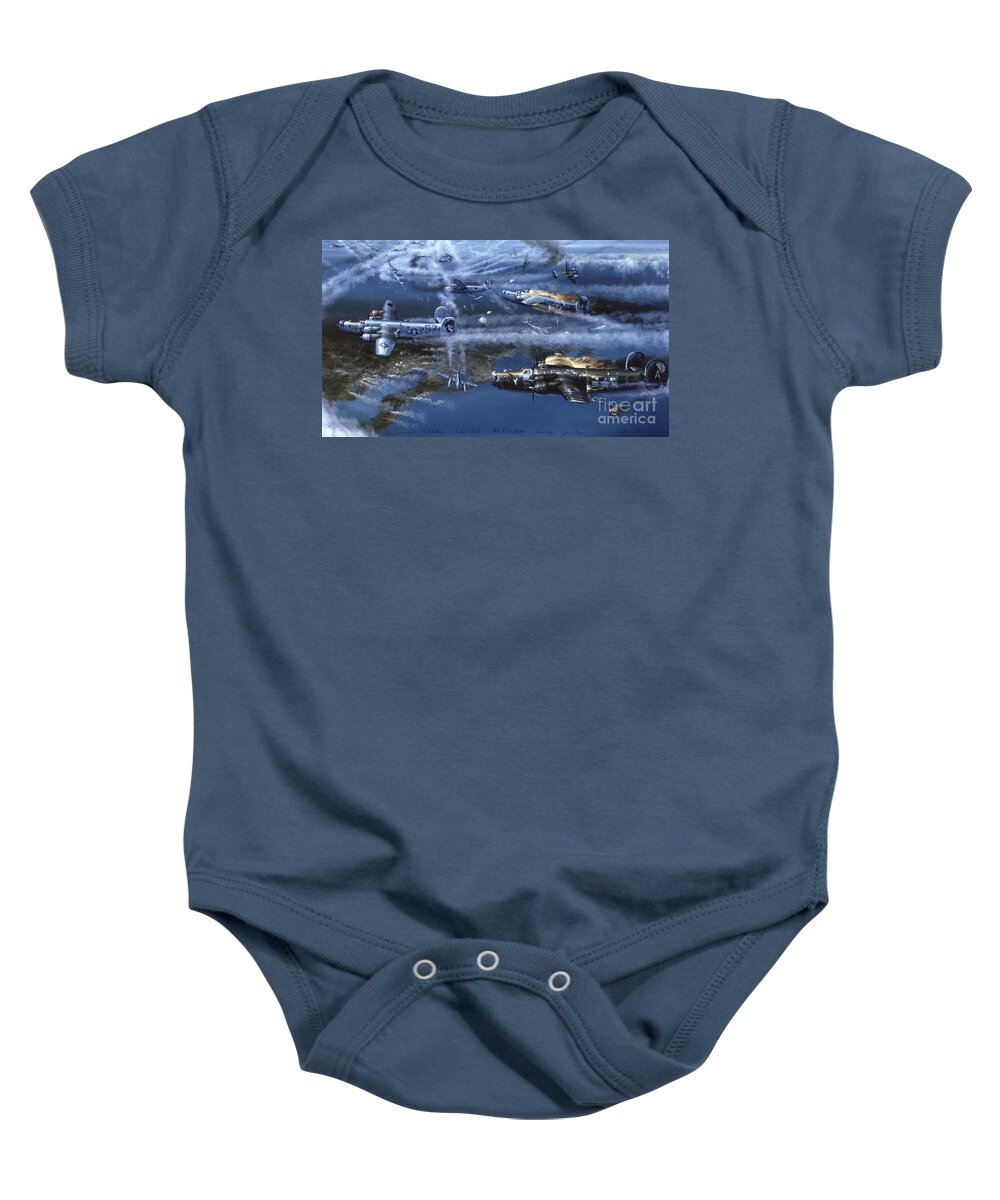 Aviation Art Print Baby Onesie featuring the painting Into The Hornet's Nest by Randy Green