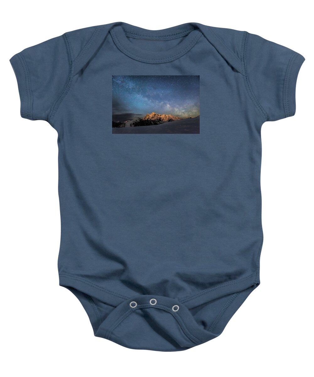 Mountain Top Baby Onesie featuring the photograph Just A Glance by Britten Adams