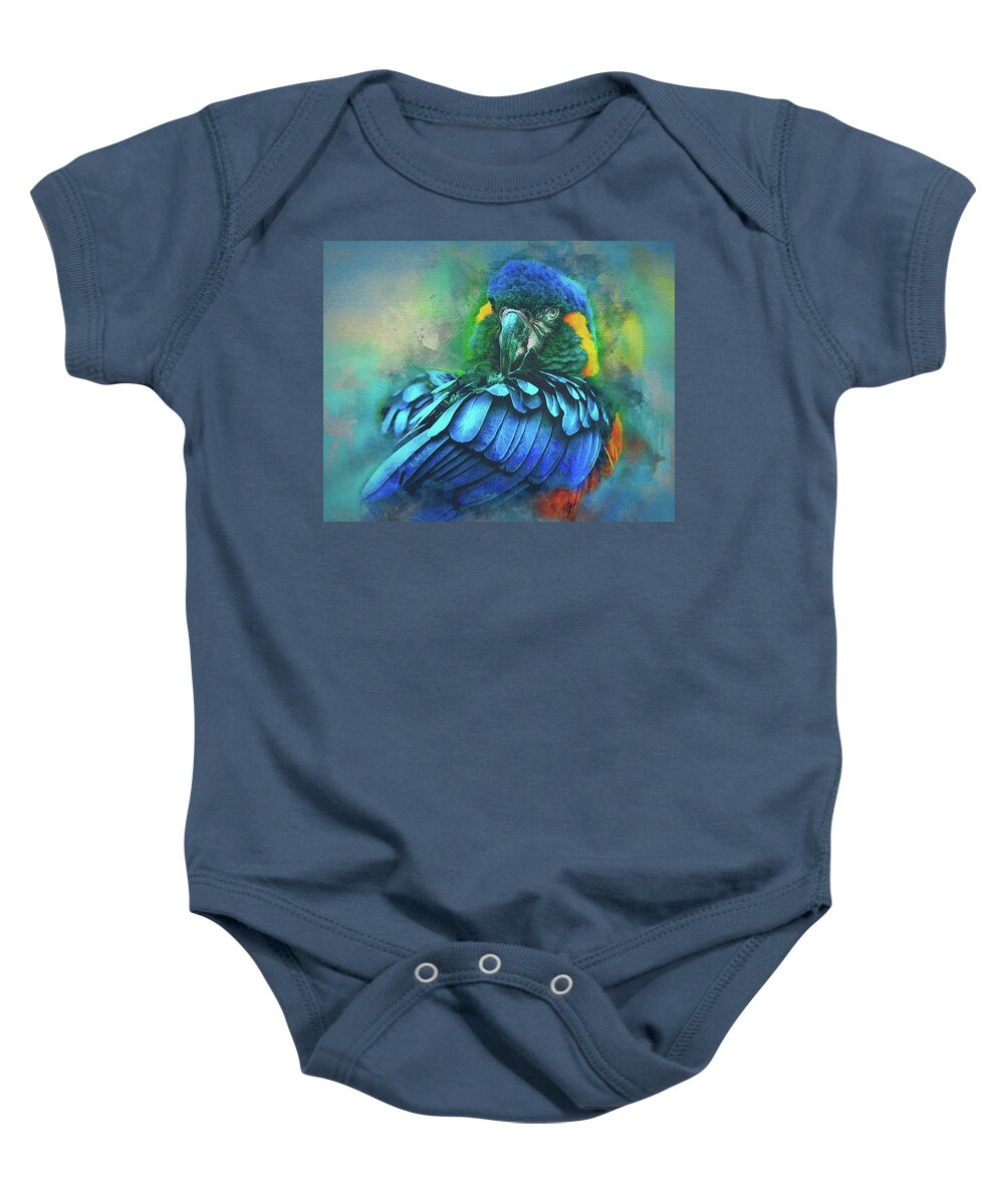Macaw Baby Onesie featuring the photograph Macaw Magic by Brian Tarr