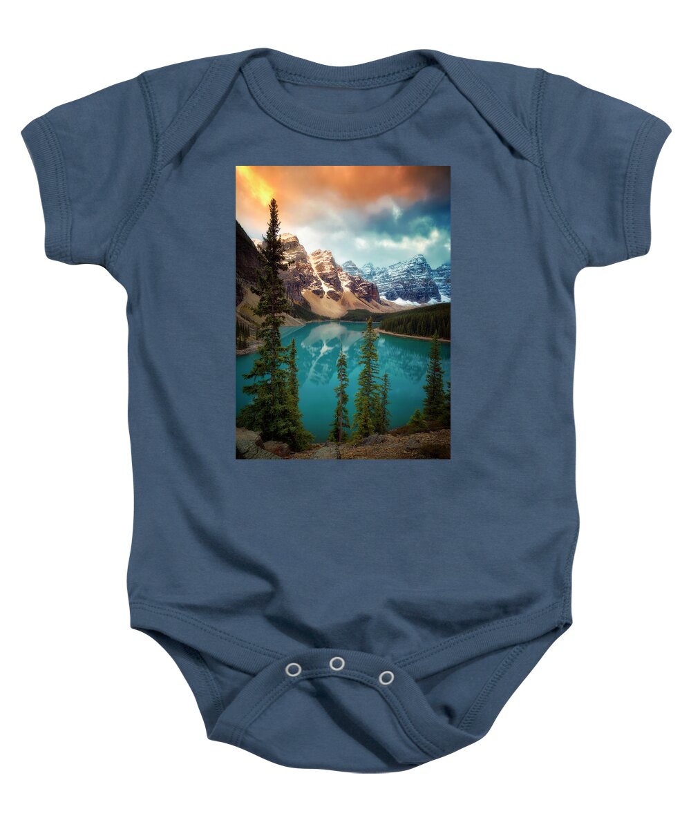 Sunrise Baby Onesie featuring the photograph Morning Eruption by Nicki Frates