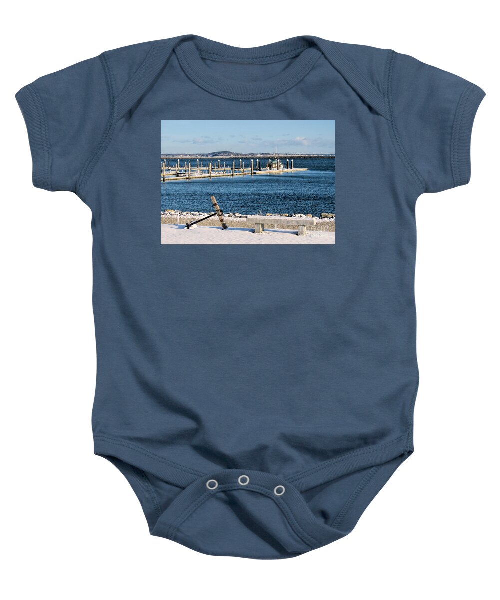 Seascape Baby Onesie featuring the photograph Ocean View from Yacht Club by Janice Drew