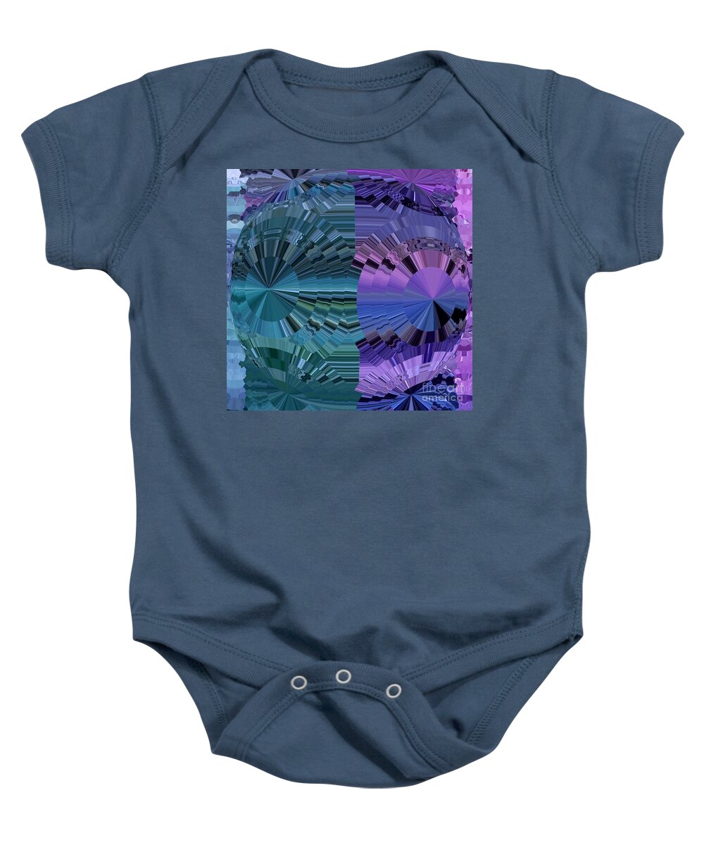 Abstract Art Baby Onesie featuring the digital art Opposites Attract by Krissy Katsimbras