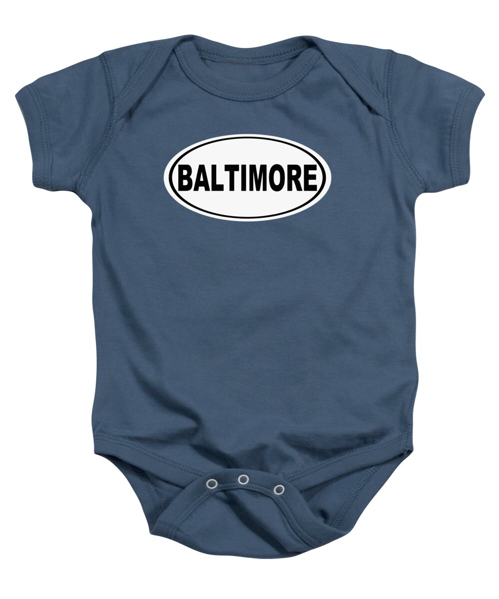 Baltimore Baby Onesie featuring the photograph Oval Baltimore Maryland Home Pride by Keith Webber Jr
