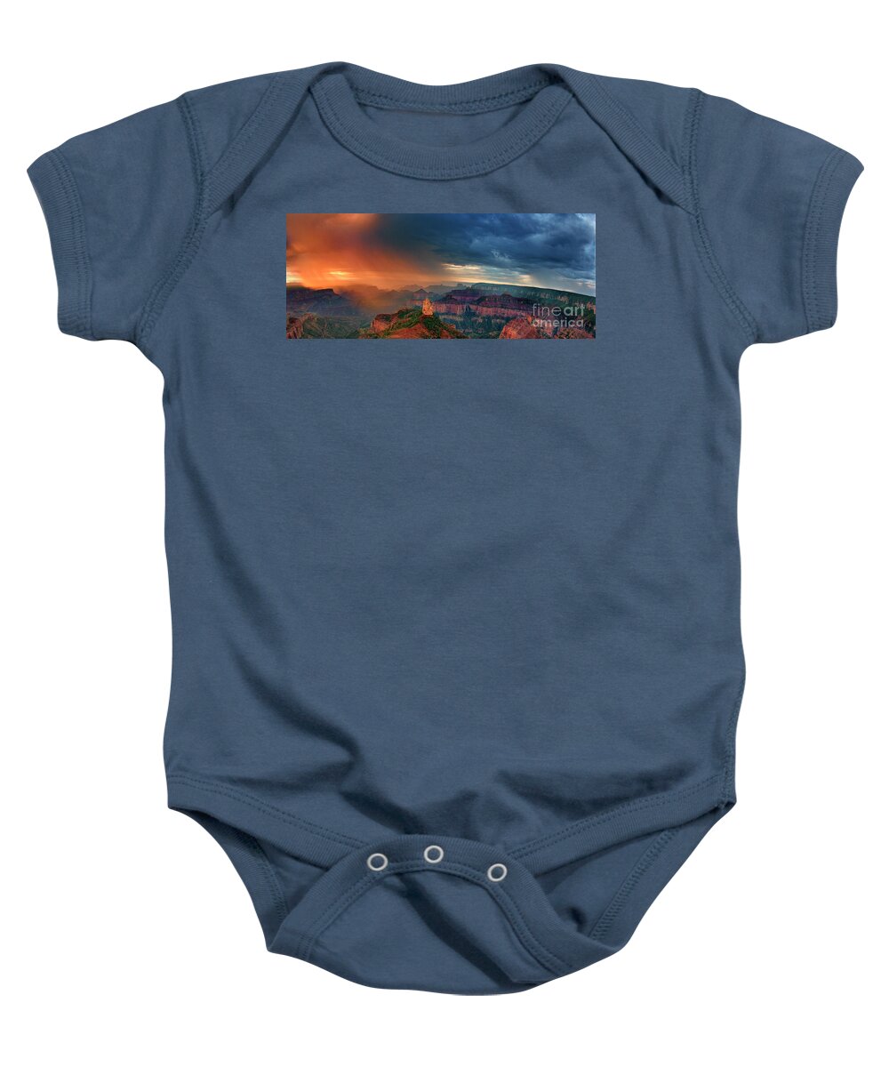North America Baby Onesie featuring the photograph Panorama North Rim Grand Canyon Arizona by Dave Welling
