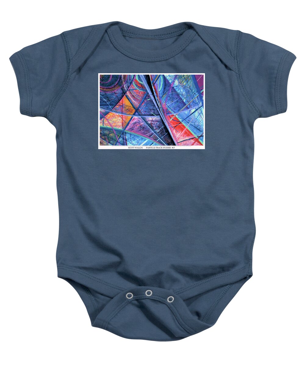 A Bright Baby Onesie featuring the painting Particle Track Study Seventeen by Scott Wallin