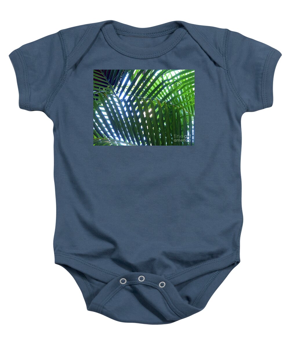 Checkered Design Baby Onesie featuring the photograph Patterned Palms by Rosanne Licciardi