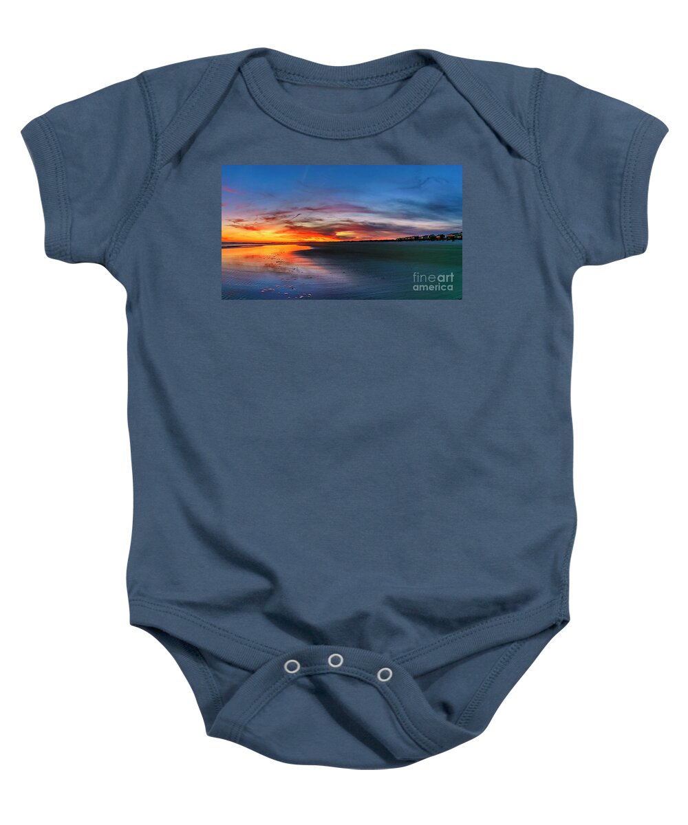 Sunset Baby Onesie featuring the photograph Serenity Glow by DJA Images