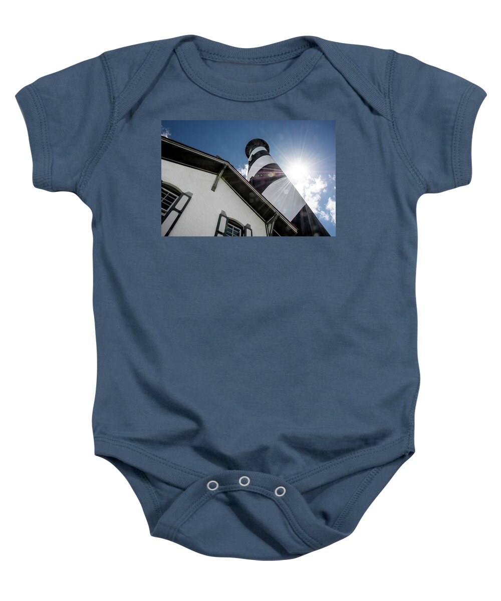 Lighthouse Baby Onesie featuring the photograph St. Augustine Lighthouse, Florida by Mitch Spence