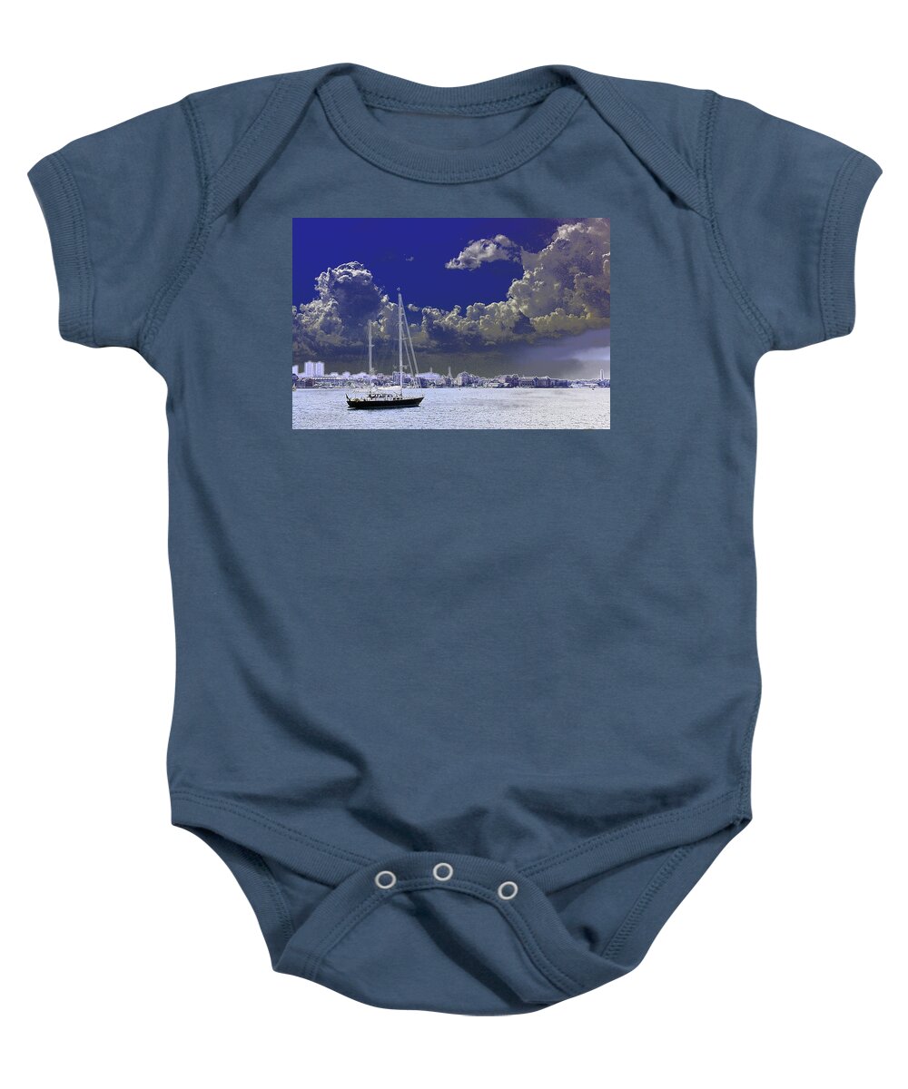 Sailboat Baby Onesie featuring the photograph Storms a comin by Julie Lueders 