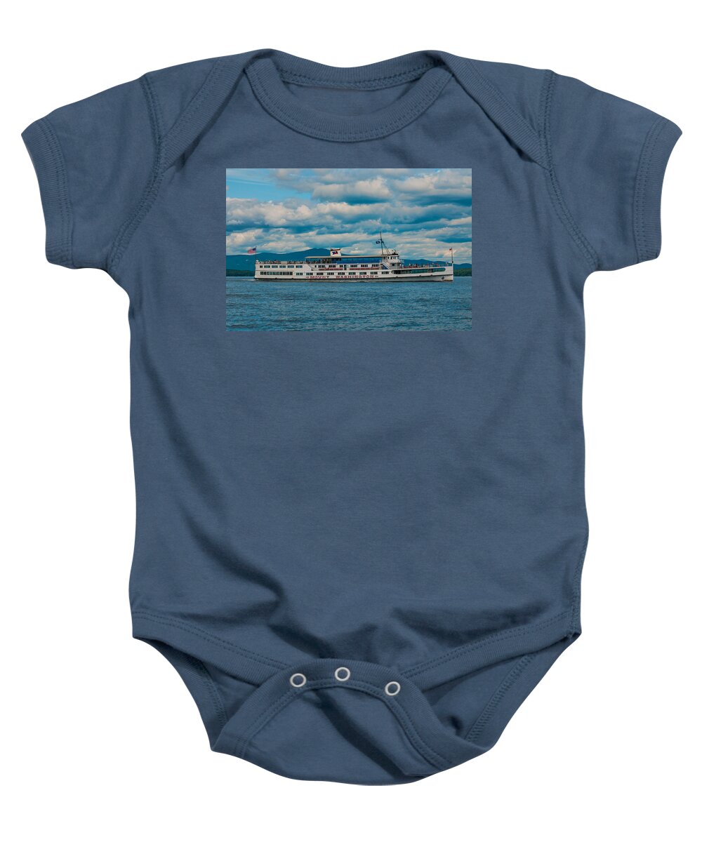 Mount Washington Boat Baby Onesie featuring the photograph The Mount Washington by Brenda Jacobs