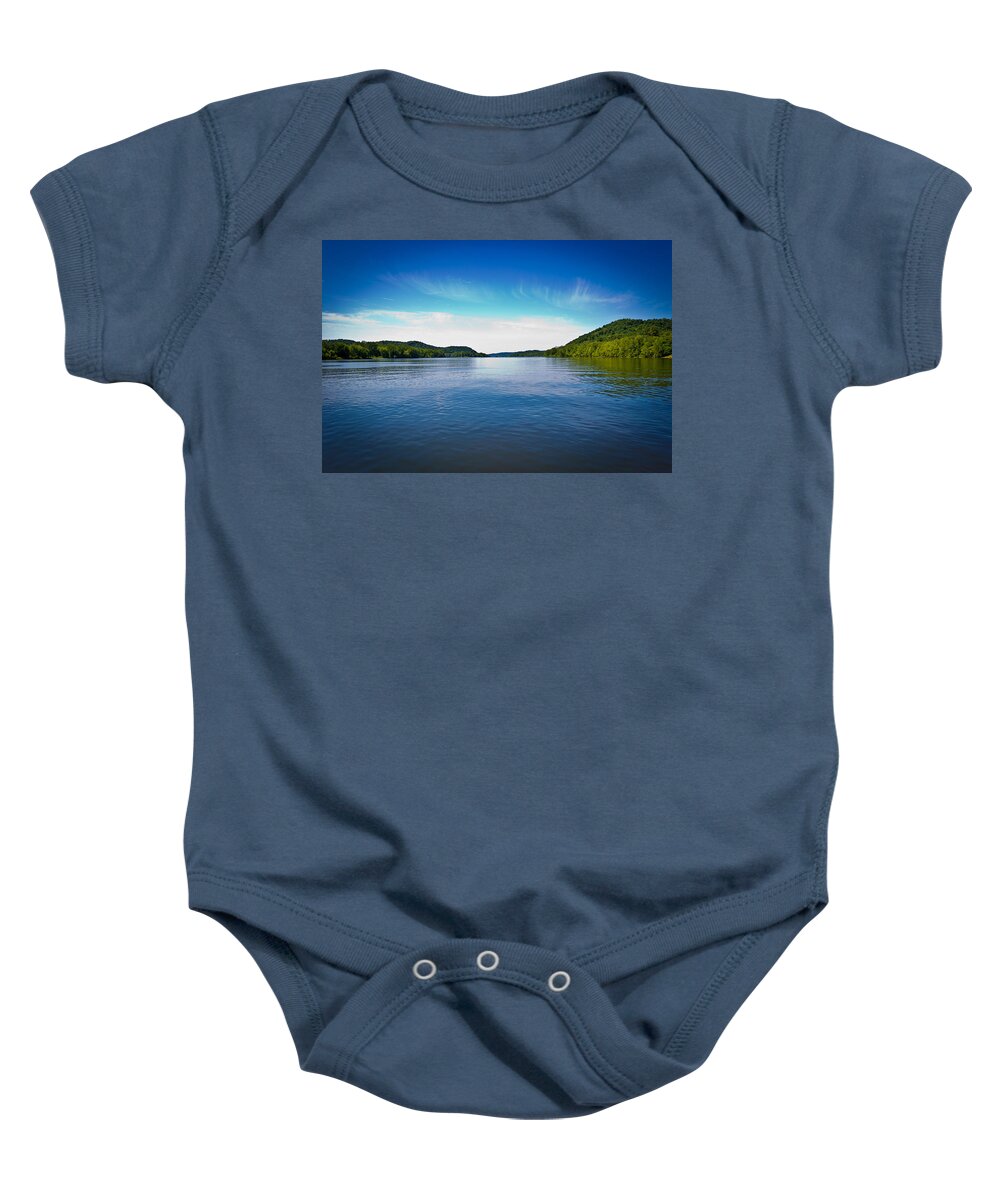 Hdr Baby Onesie featuring the photograph The Ohio River by Jonny D