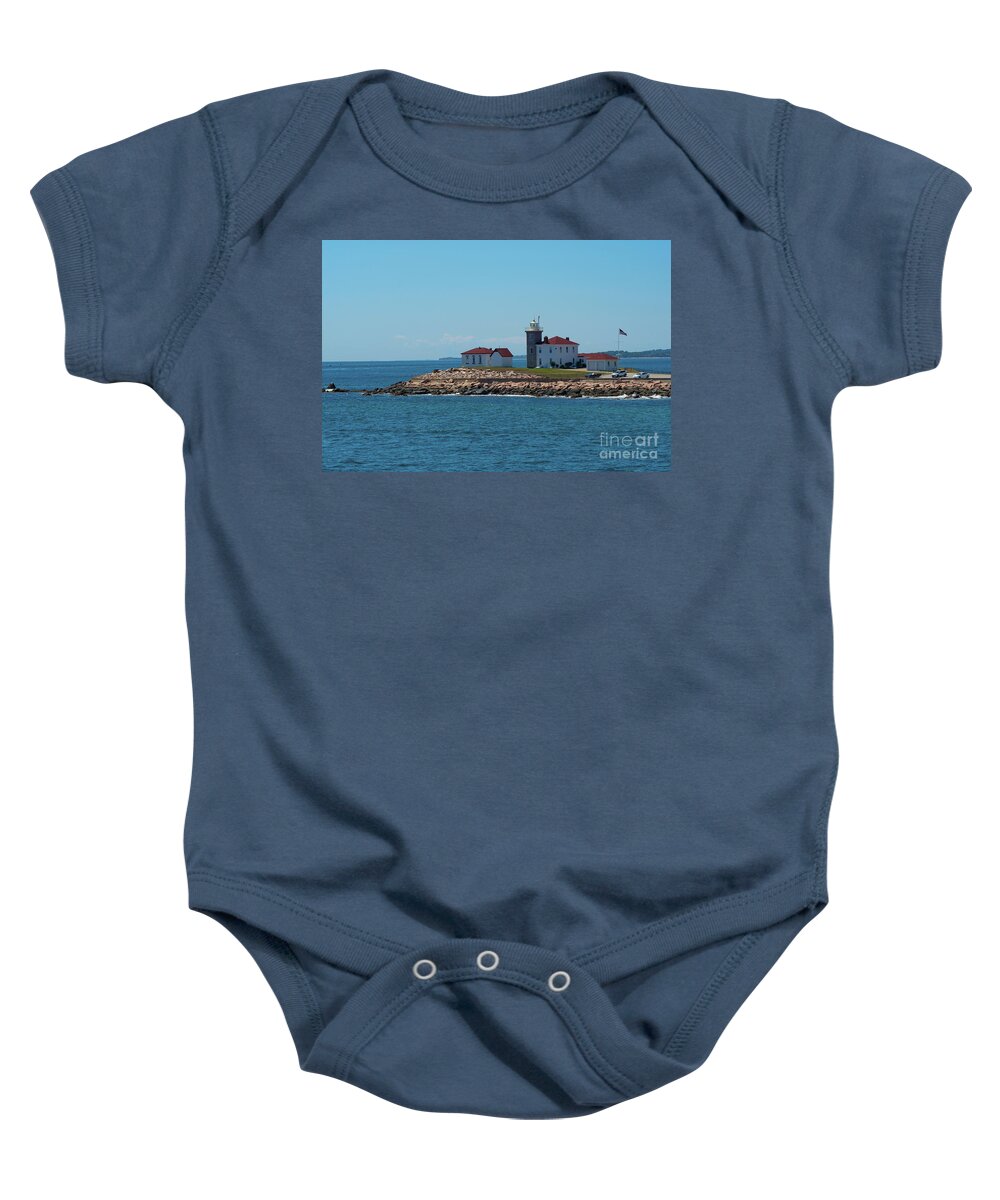 Connecticut Baby Onesie featuring the photograph The Scenic Watch Hill Llighthouse by Joe Geraci
