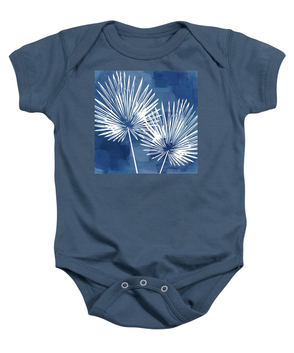 Tropical Baby Onesie featuring the mixed media Under The Palms- Art by Linda Woods by Linda Woods