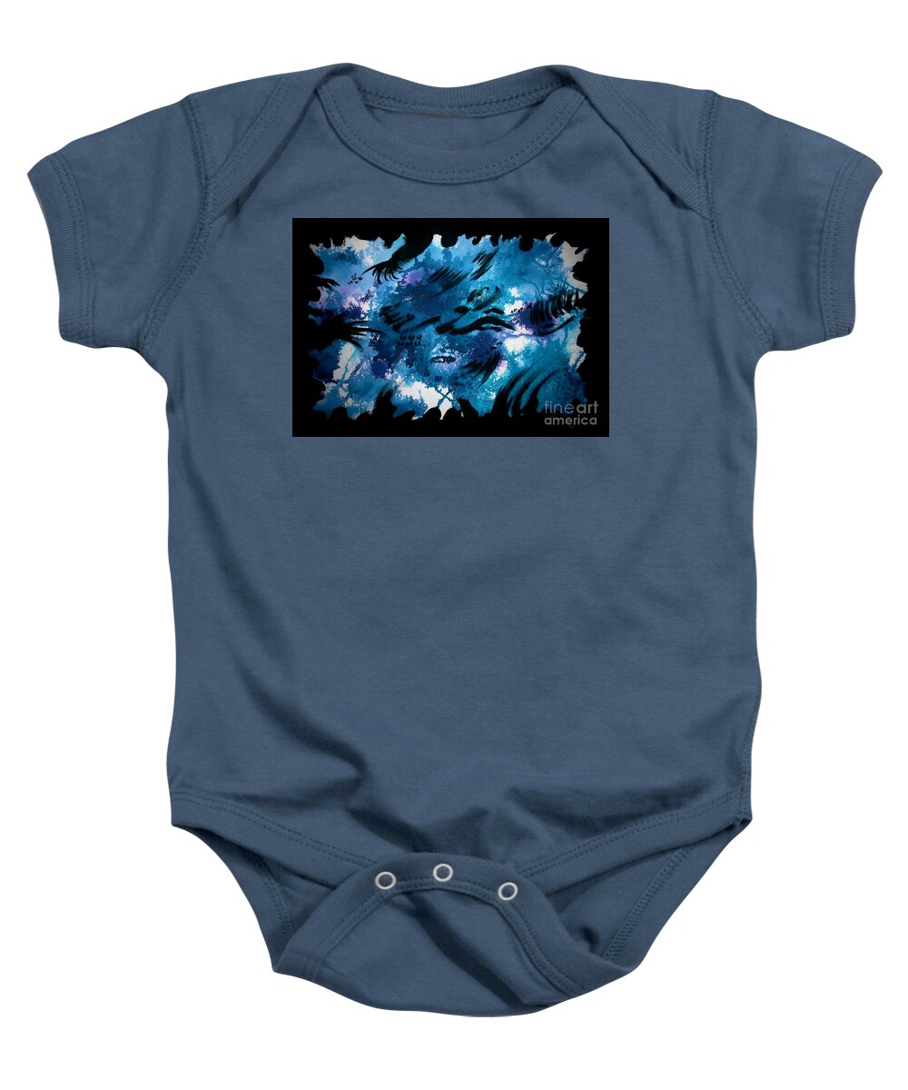 Art Baby Onesie featuring the mixed media Emotional Touch by Tamal Sen Sharma