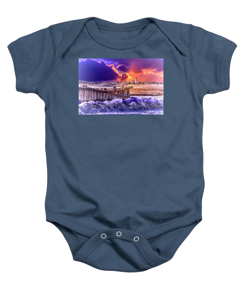 Mill Creek Baby Onesie featuring the photograph View From Mill Creek - Paint by Constantine Gregory