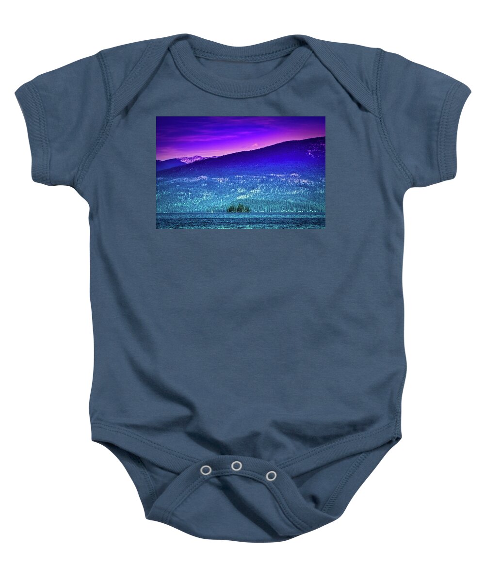 View Of Papoose From Luby Bay Baby Onesie featuring the photograph View of Papoose from Luby Bay by David Patterson