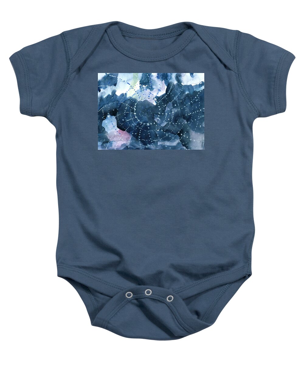 Spider Baby Onesie featuring the painting Waiting for a catch by Anil Nene