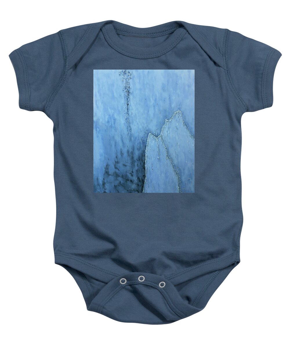 Abstract Baby Onesie featuring the painting Water 2 by Mr Dill