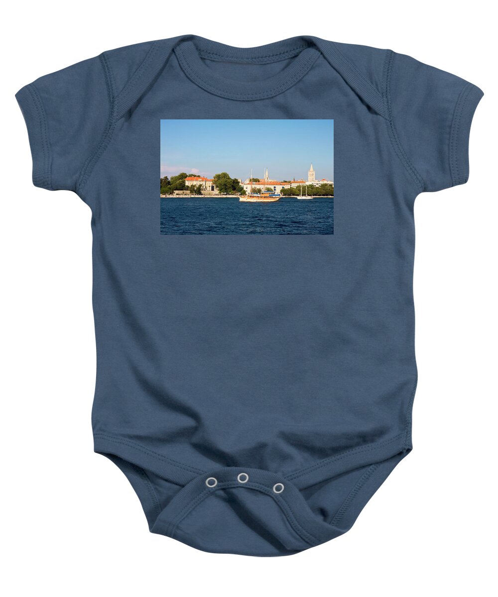 Waterside Scenes Baby Onesie featuring the photograph Zadar Waterfront by Sally Weigand