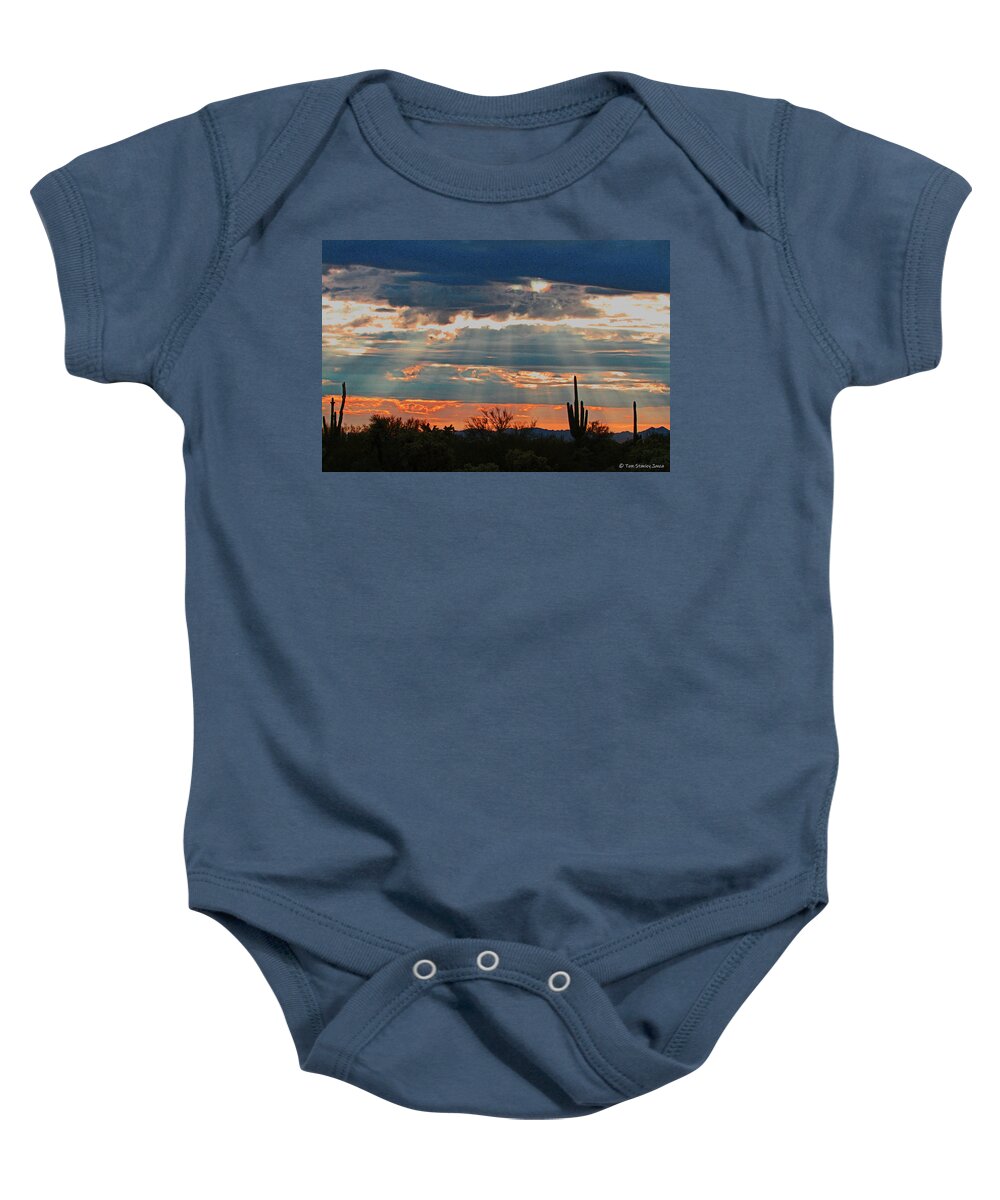 Afternoon Light On Overcast Day. Baby Onesie featuring the digital art After Noon Light On Overcast Day. by Tom Janca