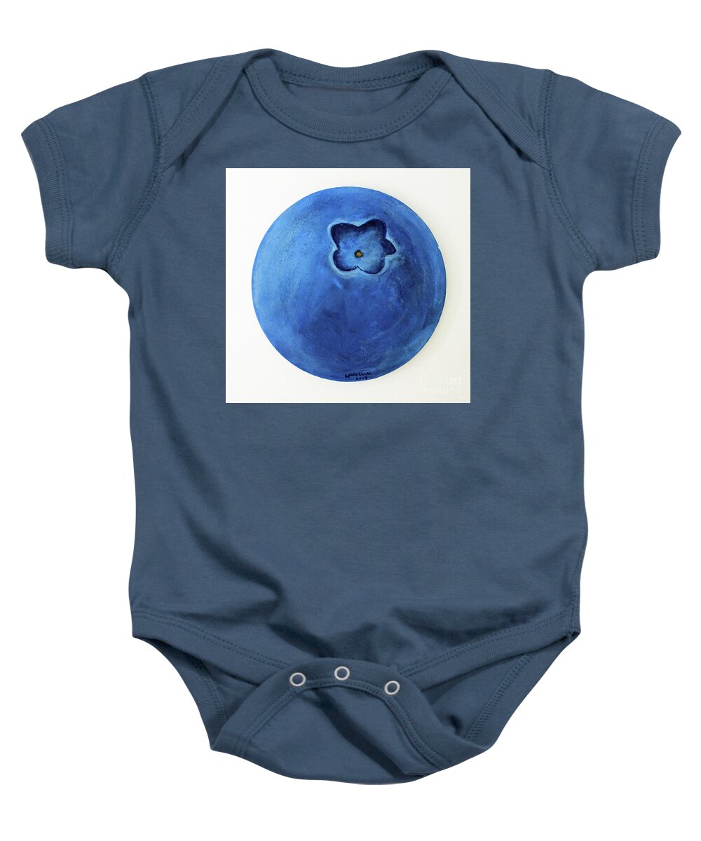 Impressionism Baby Onesie featuring the painting Blueberry by Lyric Lucas