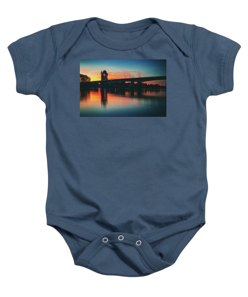 Worms Baby Onesie featuring the photograph Dusk and Reflections by Marc Braner
