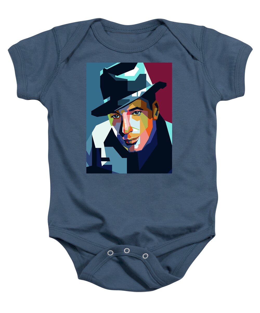 Humphrey Bogart Baby Onesie featuring the digital art Humphrey Bogart by Movie World Posters