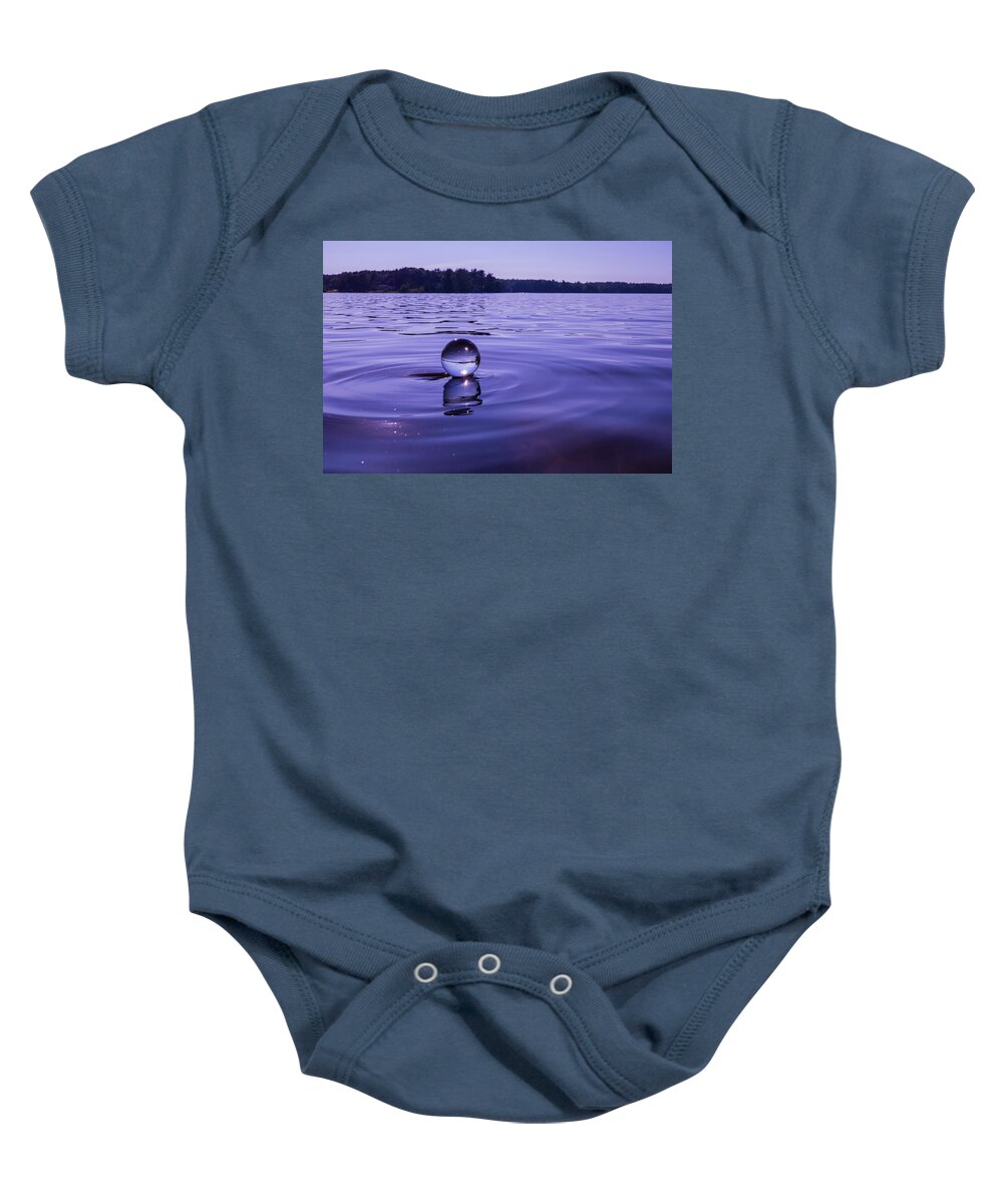 Ball Baby Onesie featuring the photograph Magic Floating Ball by Linda Howes