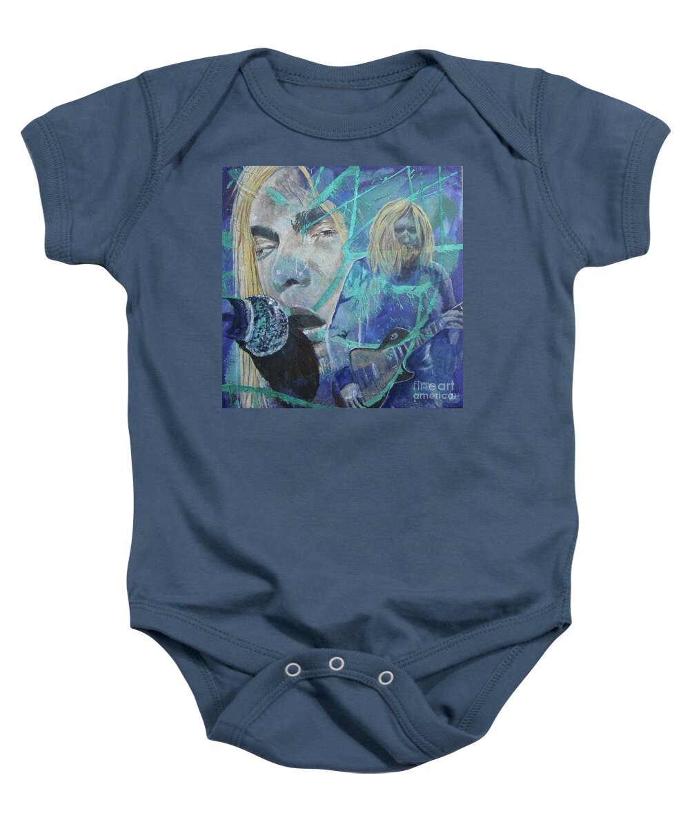 Allman Brothers Band Baby Onesie featuring the painting Midnight Ryders by Stuart Engel