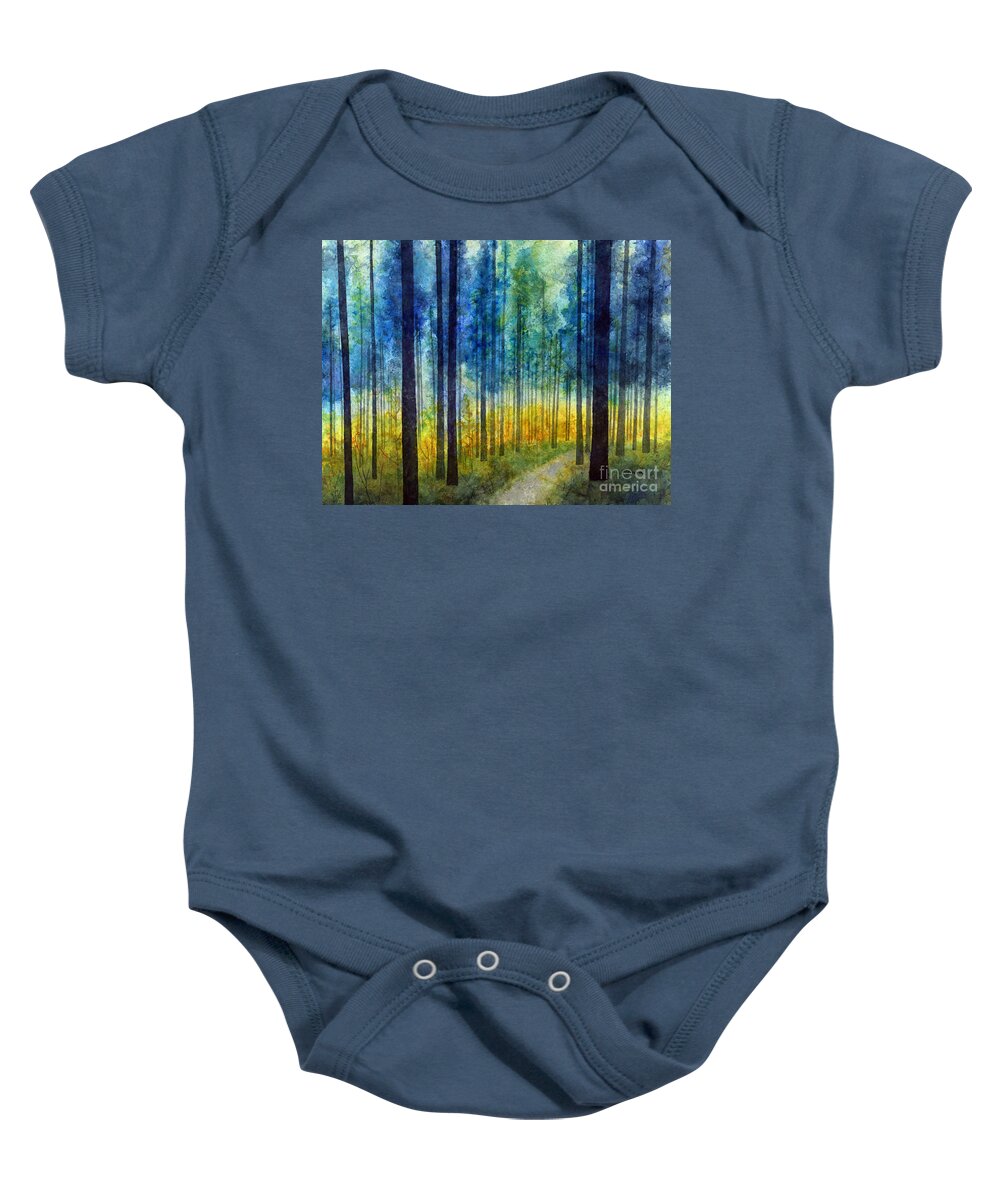 Blue Baby Onesie featuring the painting Rhythm and Blues by Hailey E Herrera