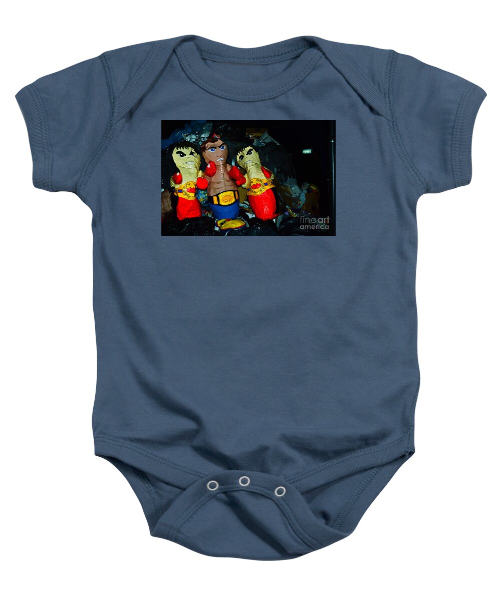Dolls Baby Onesie featuring the photograph The retired boxers by Yavor Mihaylov