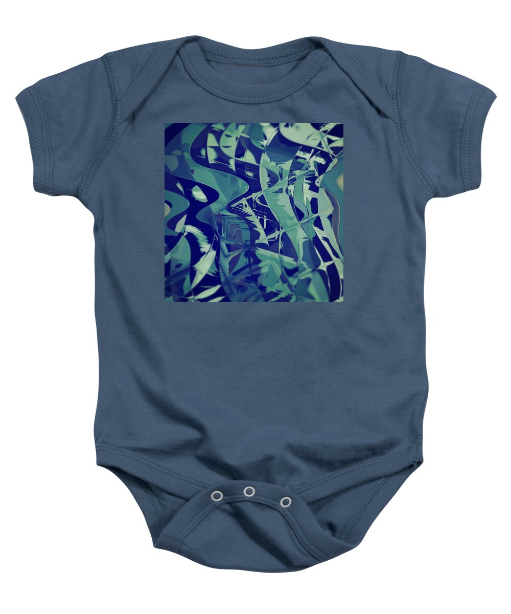 Abstract Baby Onesie featuring the digital art Pattern 31 by Marko Sabotin